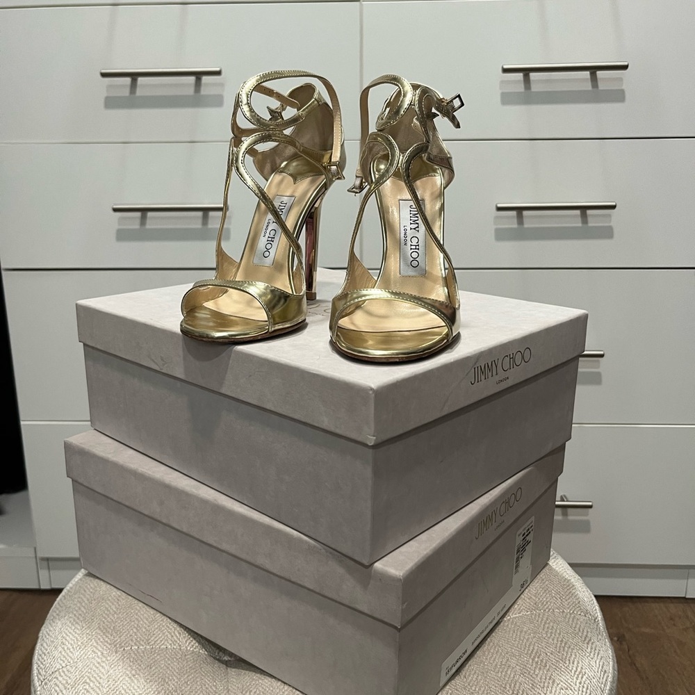 Jimmy Choo Mirror Leather Heel